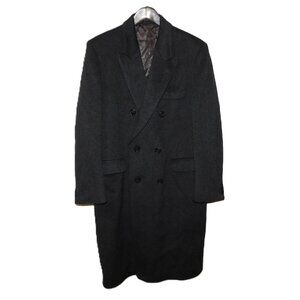 Hammersley Wool Cashmere Blend Coat Size 44L Vintage Made In England